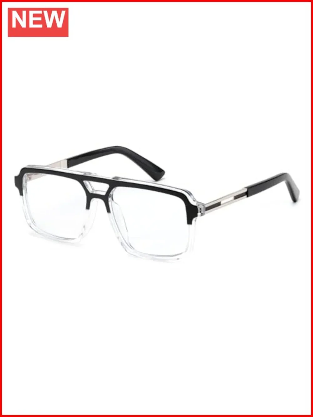 Retro Square Aviator Blue Light Blocking Computer Reading Glasses
